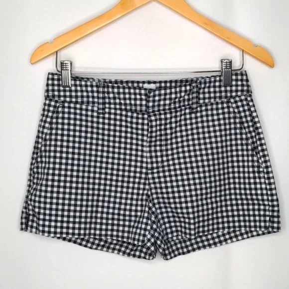 GAP Black & White Checkered City Shorts 3" inseam size 2 - Picture 3 of 12